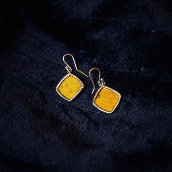 - The Butterfly Connection - Yellow sulphur butterfly wing jewelry